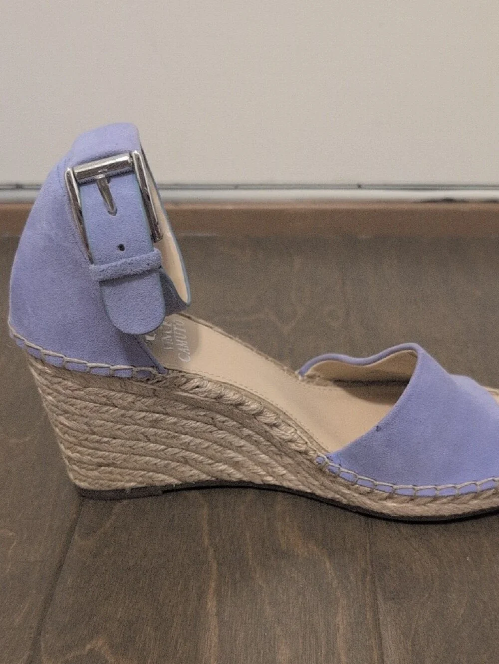 Vince Camuto Suede Espadrille Wedge Sandals with Ankle Strap